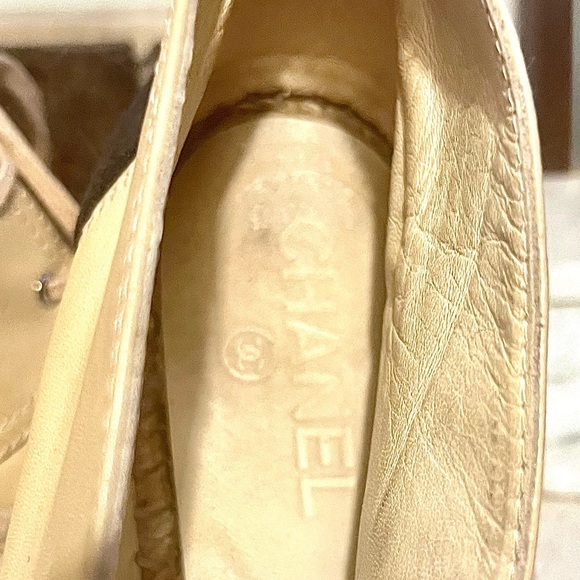 CHANEL CALFSKIN LACEUP ESPADRILLES- lightly worn - Picture 6 of 8